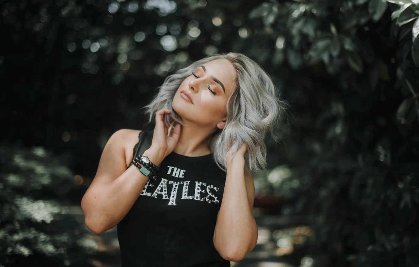 Фото обои девушка, портрет, локоны