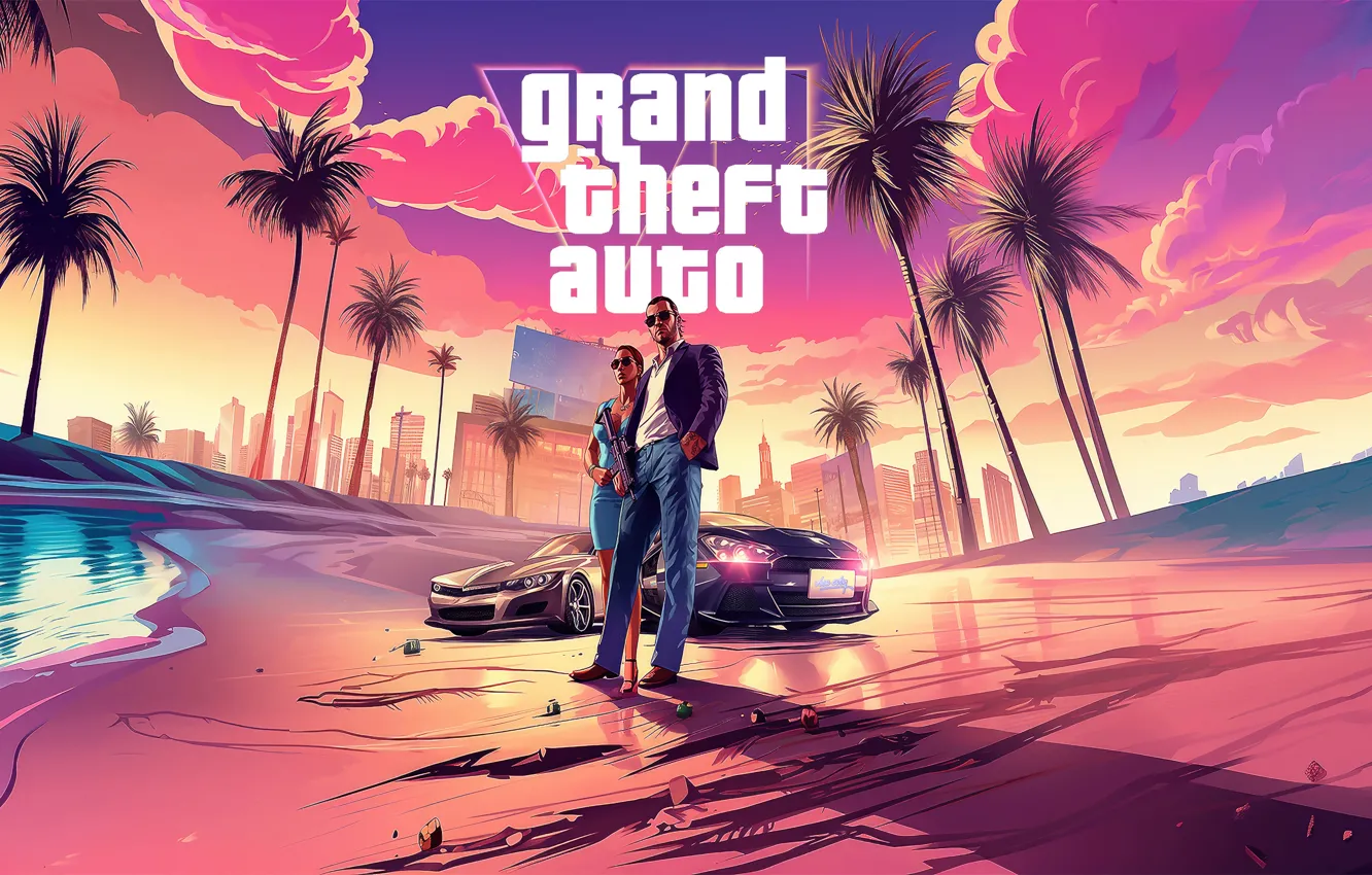 Фото обои Игра, Game, Rockstar Games, GTA 6, GTA VI, Grand Theft Auto VI