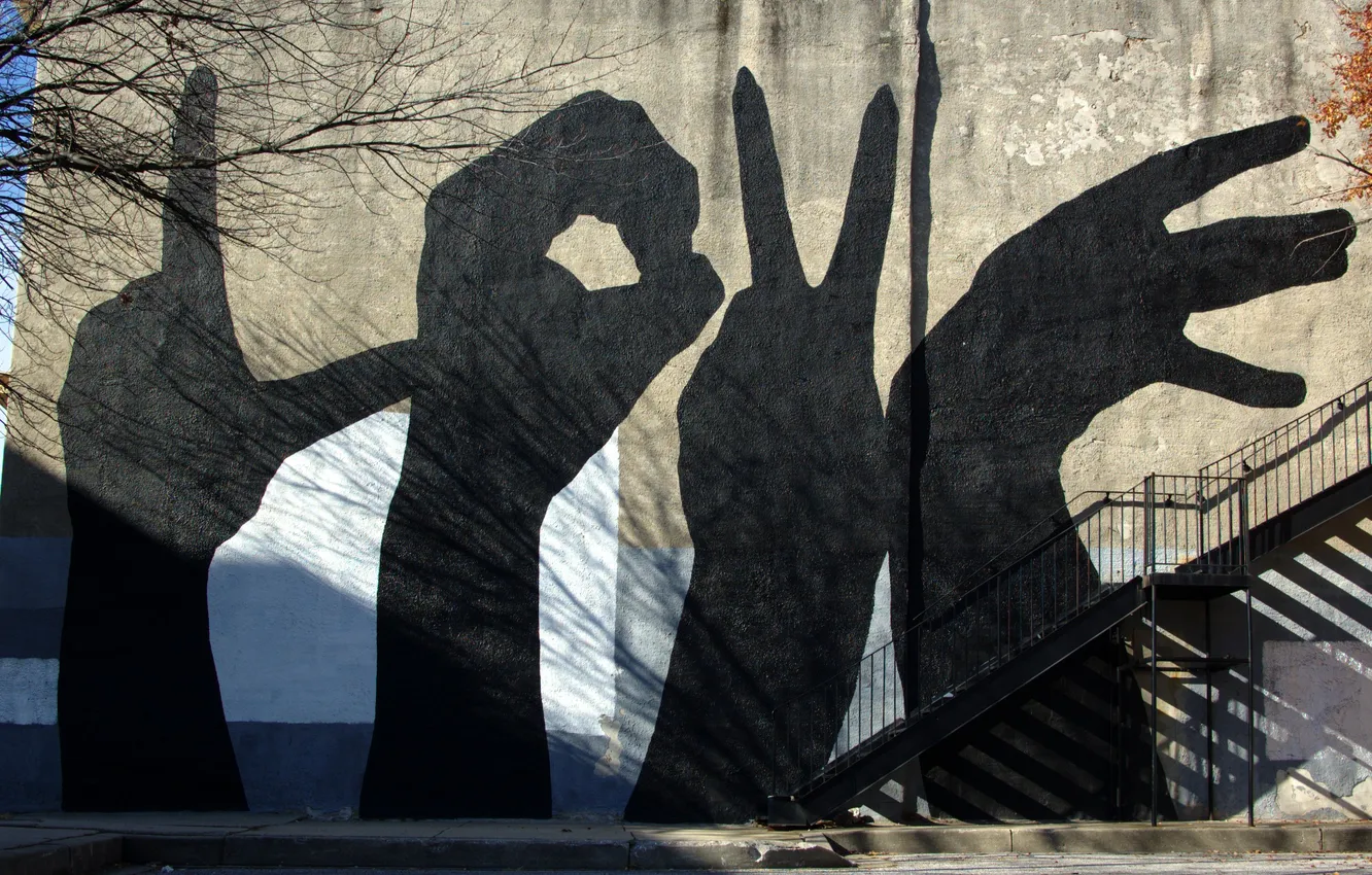 Фото обои любовь, city, город, надпись, улица, здания, love, street