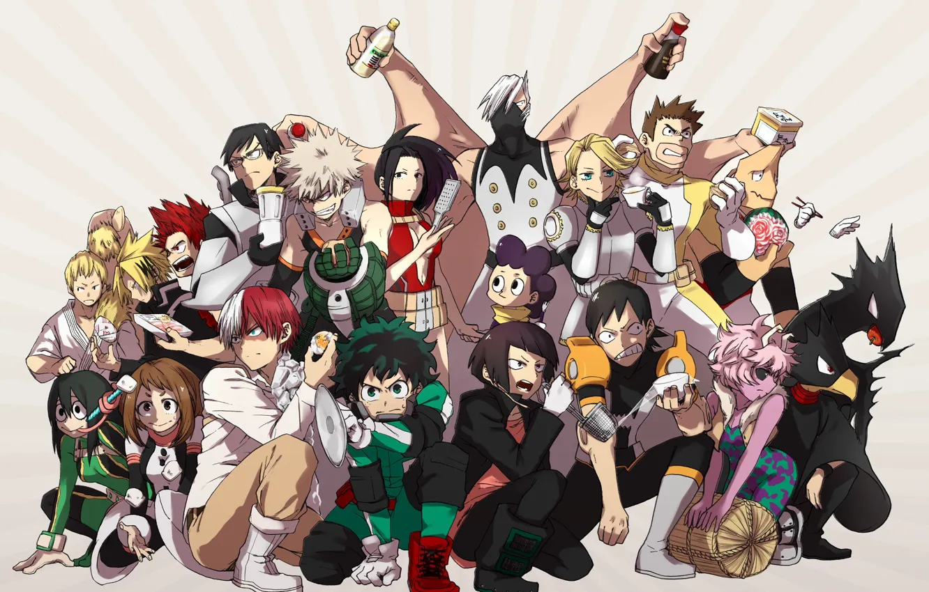 Фото обои anime, hero, manga, powerful, strong, yuusha, grenade, Boku no Hero Academia