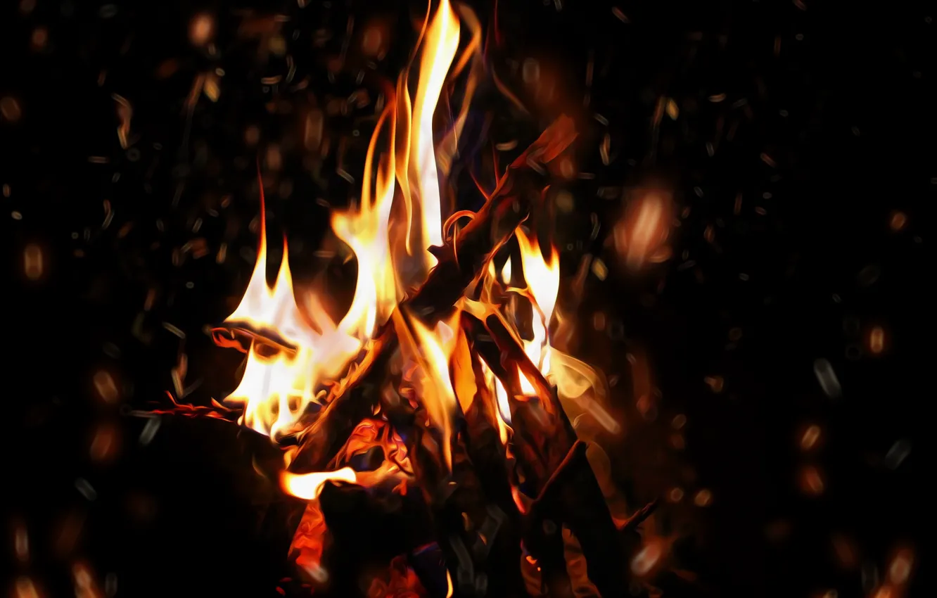 Фото обои фон, огонь, пламя