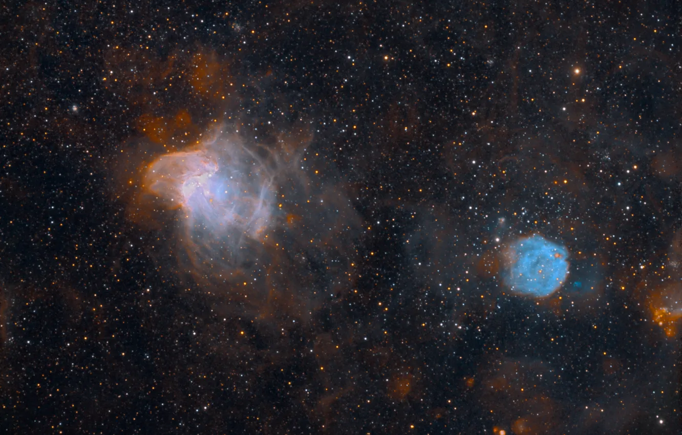 Фото обои космос, звезды, туманности, NGC 346, NGC 371
