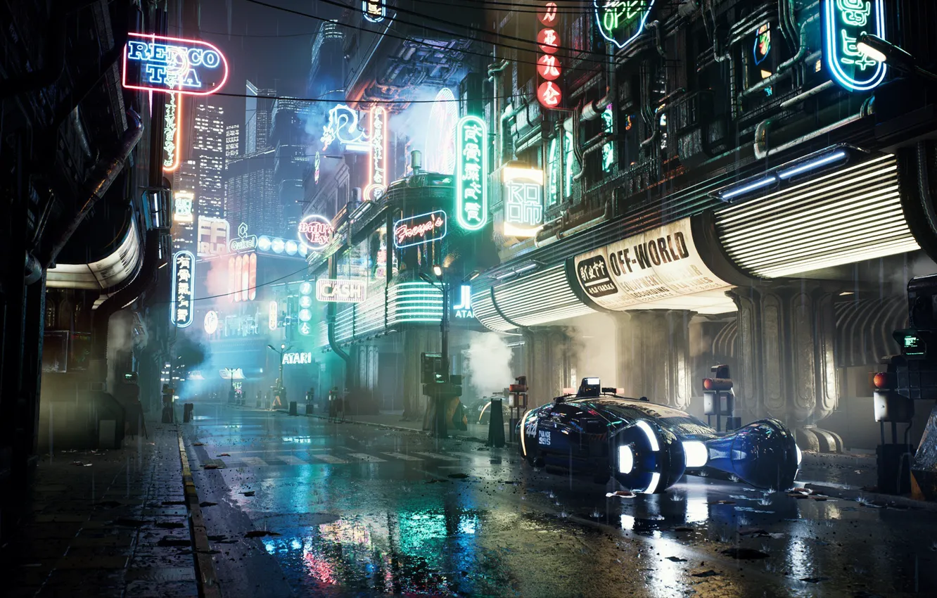 Фото обои Render, Fan art, Unreal Engine 4, Blade Runner