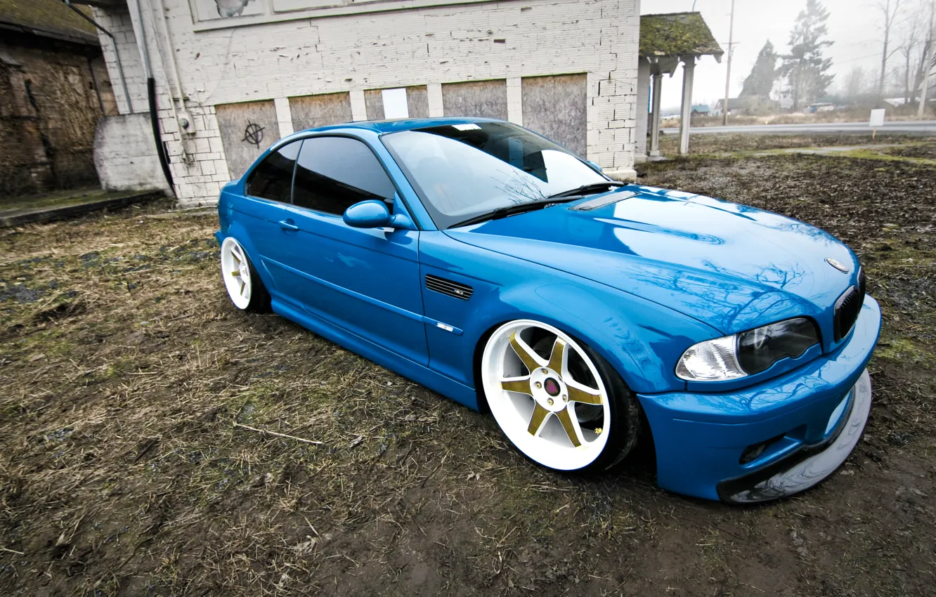 Фото обои бмв, BMW, blue, tuning, E46