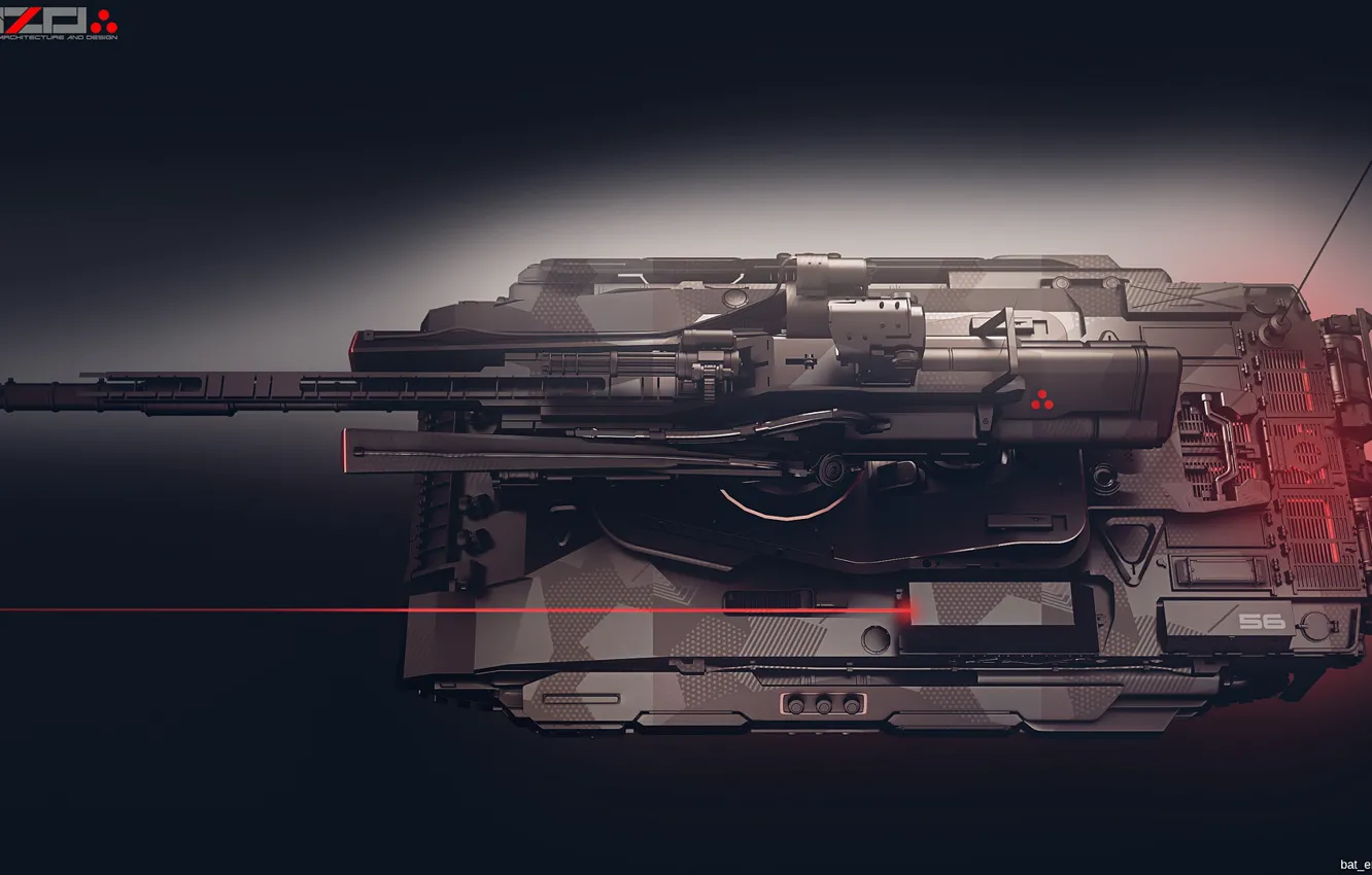 Фото обои танк, лазер, Light tank concept