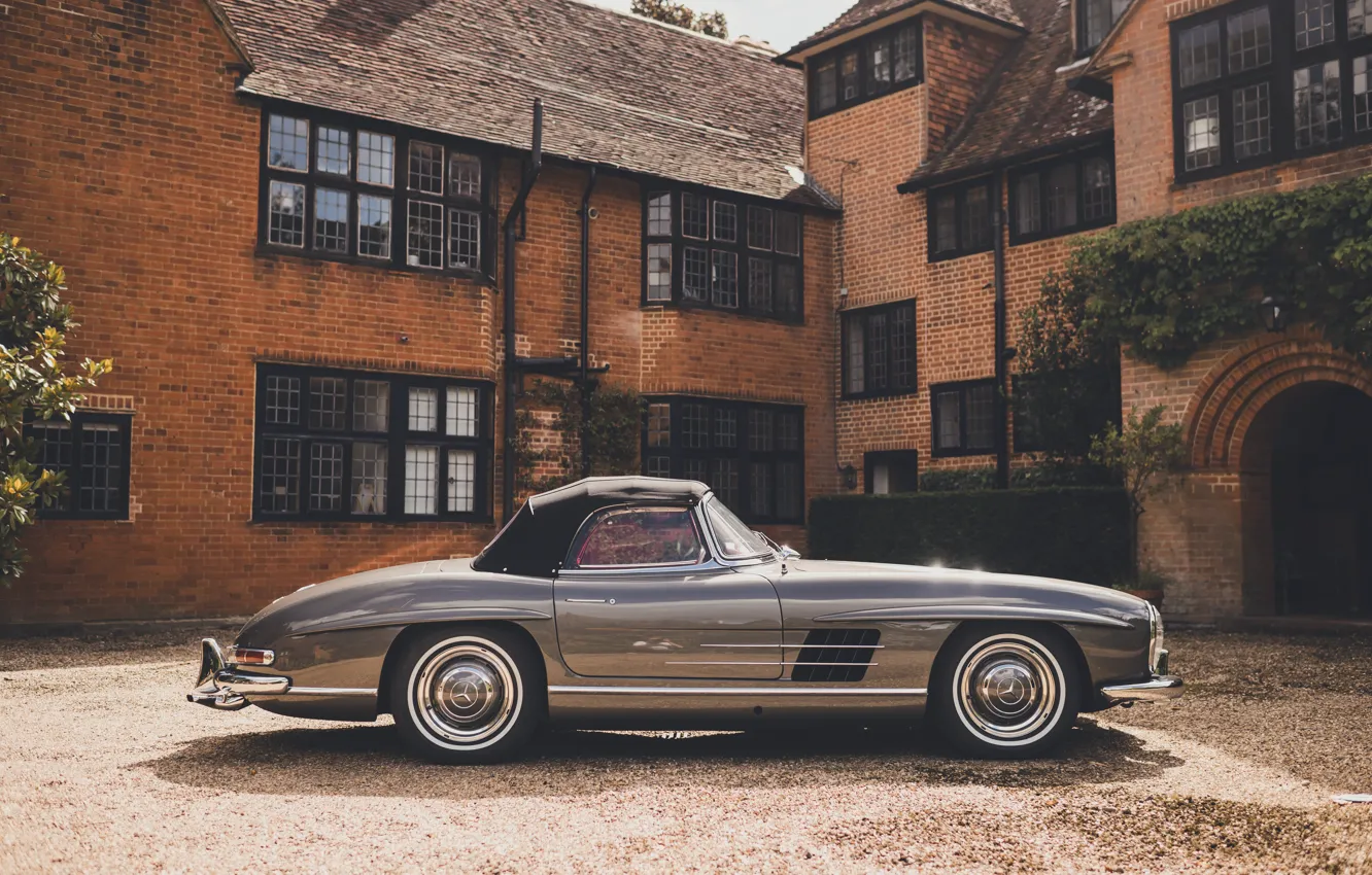 Фото обои Mercedes-Benz, 1957, 300SL, profile, Mercedes-Benz 300 SL Roadster