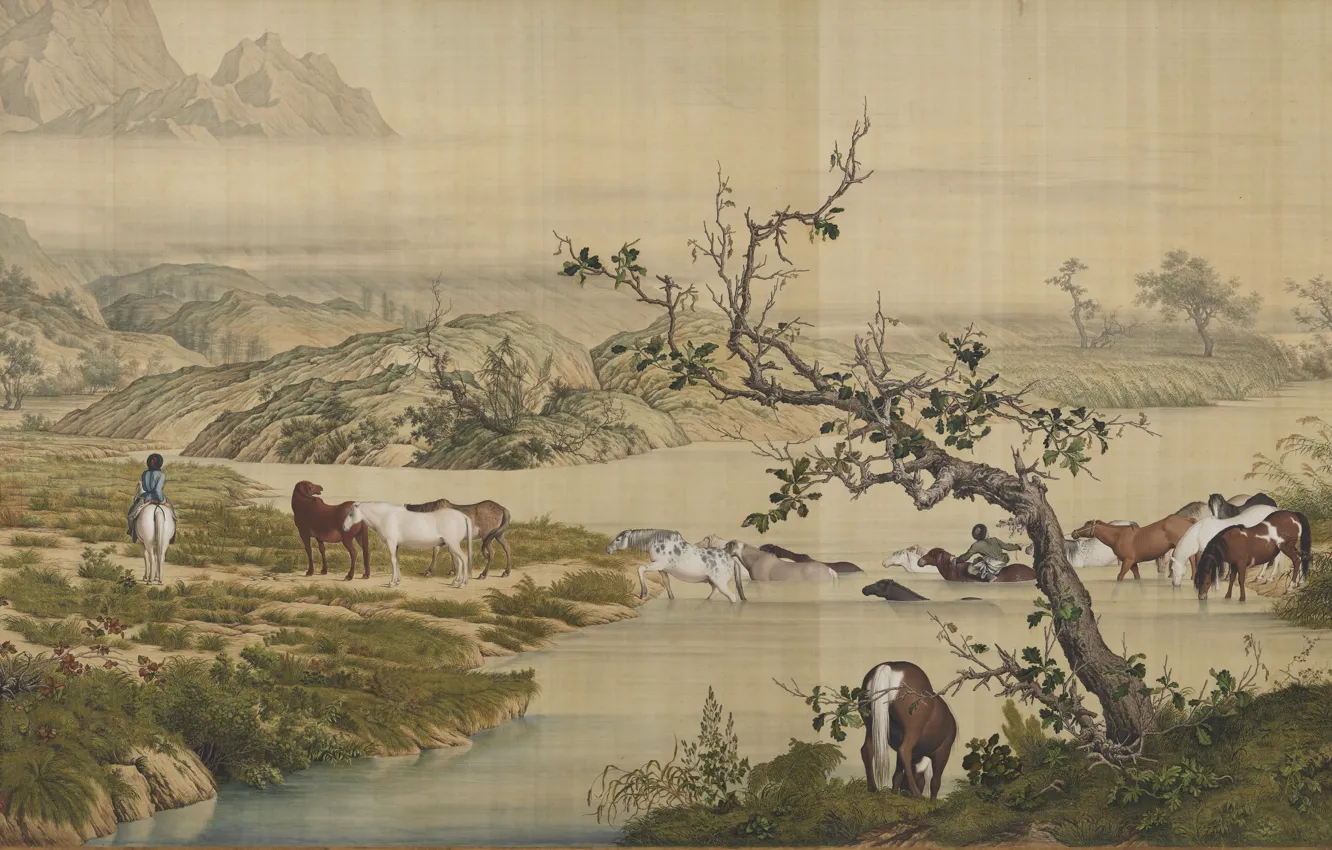 Фото обои Art, Painting, Chinese paintings