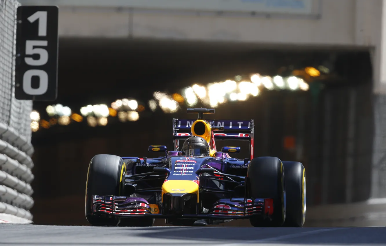 Фото обои Гонщик, Тунель, Monaco, Formula 1, Vettel, Чемпион, Sebastian