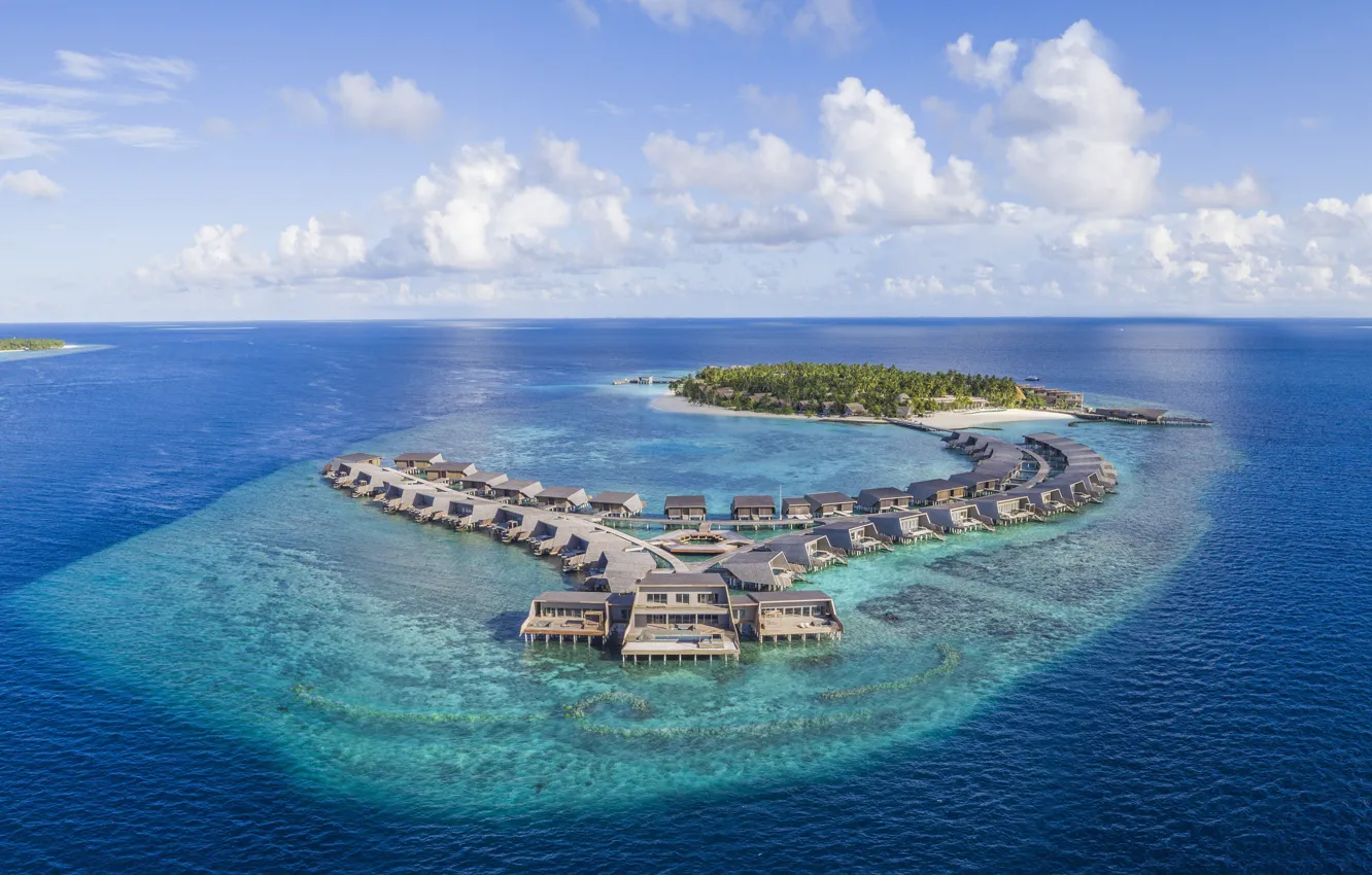 Фото обои ocean, Maldives, St. Regis resort, Vommuli Island