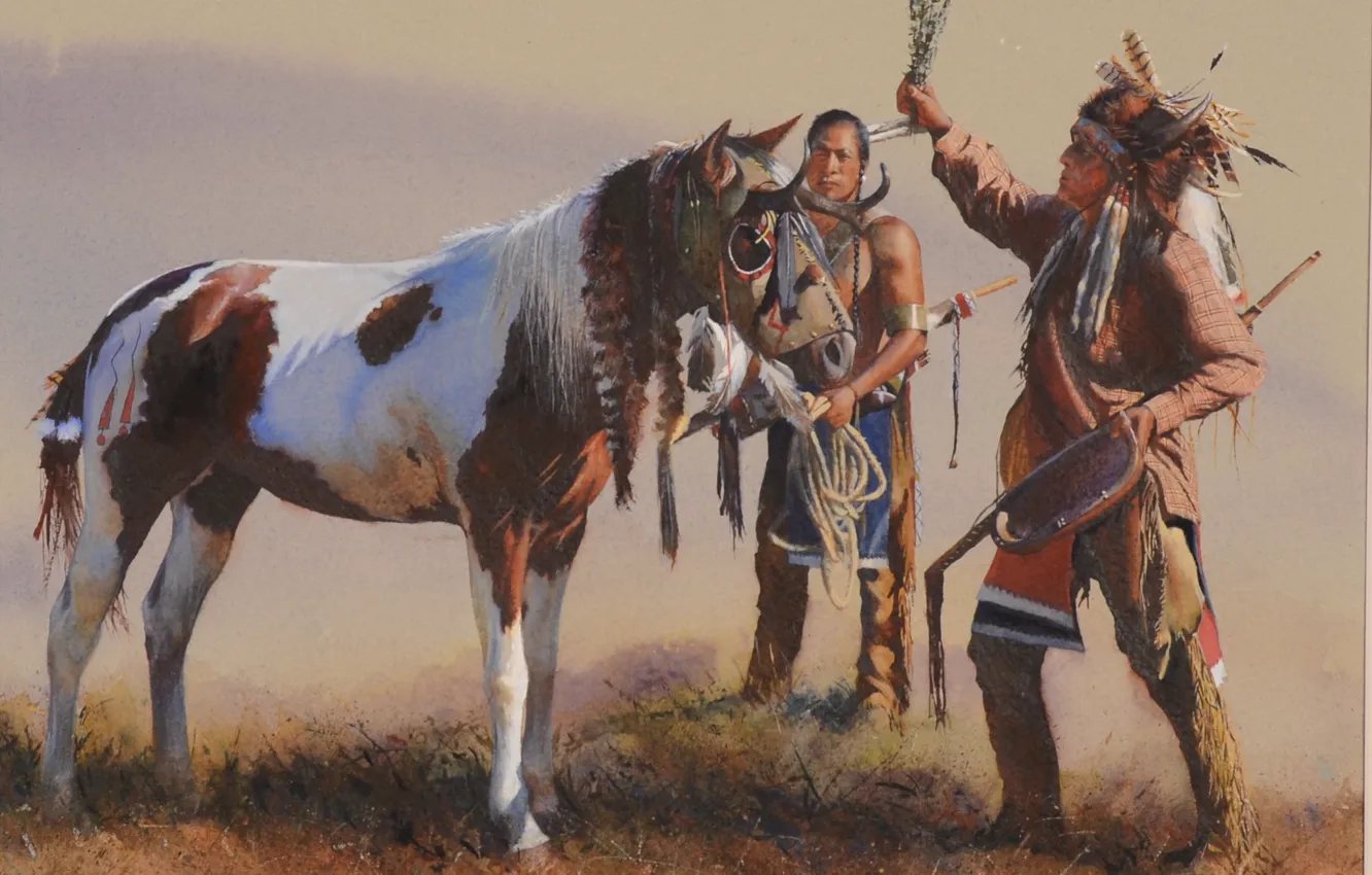 Фото обои картина, живопись, painting, John Fawcett, Blessing The Young Pony