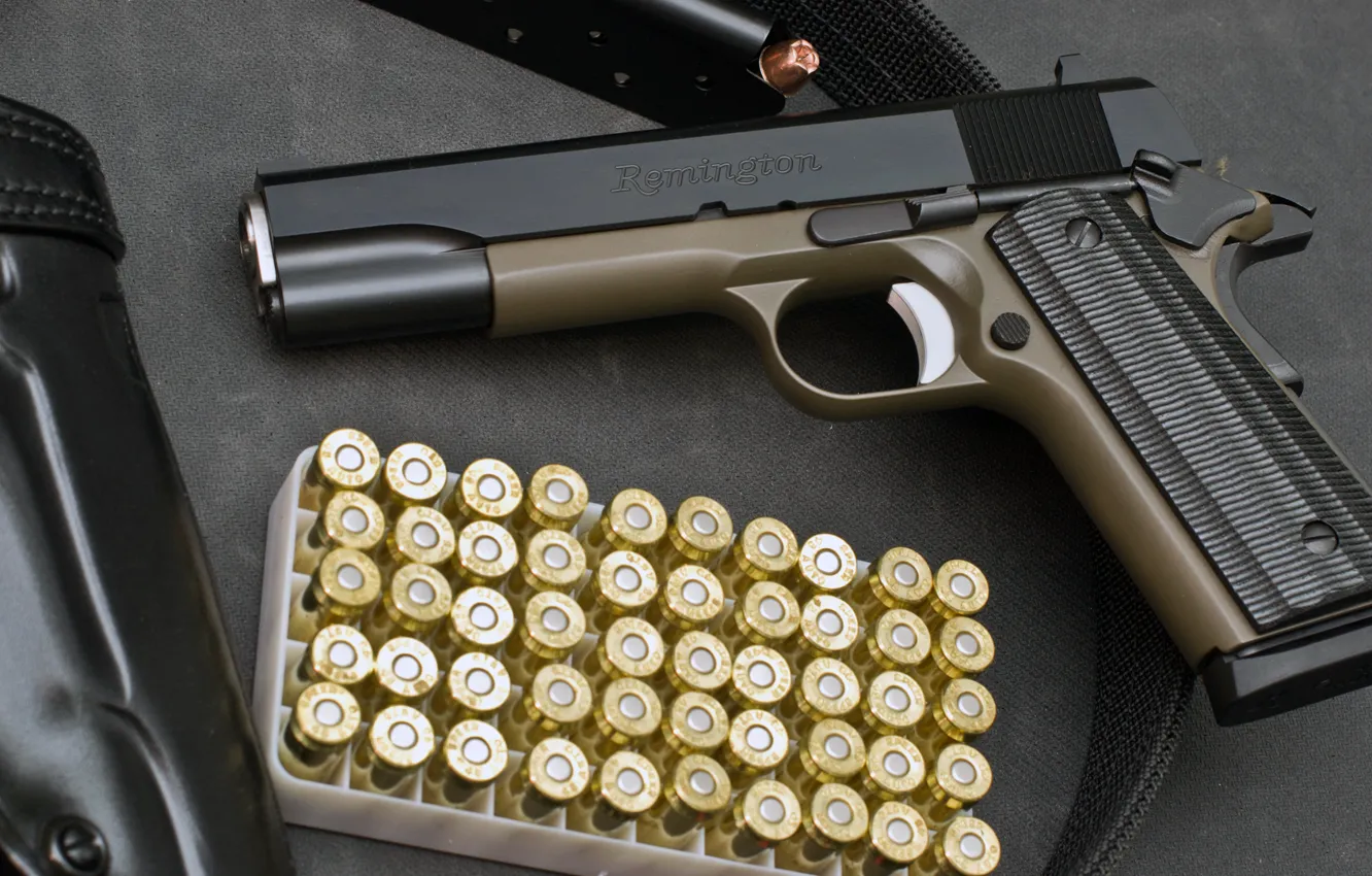 Фото обои пистолет, 1911, Remington, semi-automatic pistol