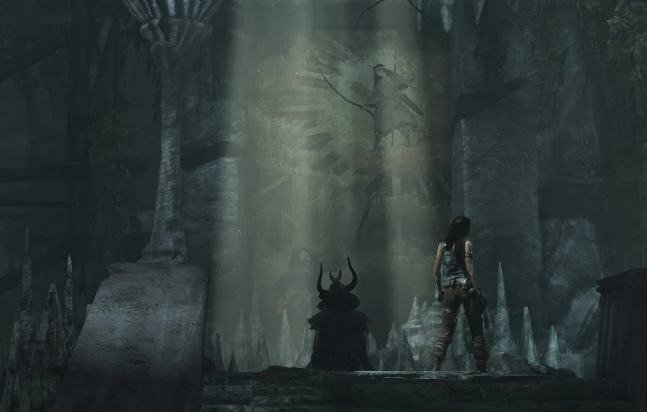 Фото обои скриншот, game, Лара Крофт, tomb raider, 2013, screenshot, Tomb Raider 2013, screensaver