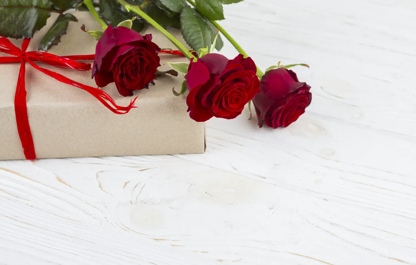 Фото обои любовь, цветы, подарок, розы, red, love, romantic, valentine's day