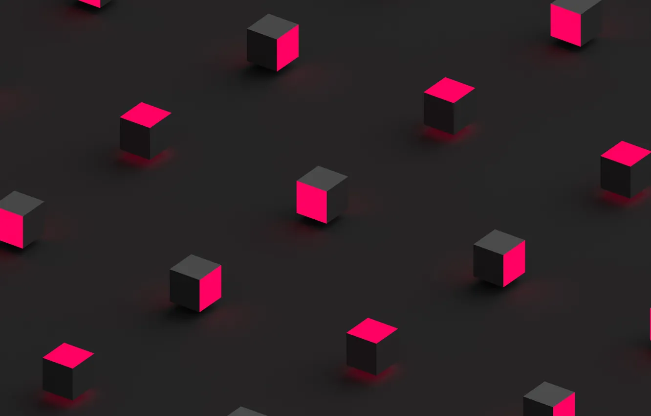 Фото обои кубы, cubes, компьютерная графика, темно-серый фон, геометрические фигуры, geometric shapes, dark gray background, computer graphics