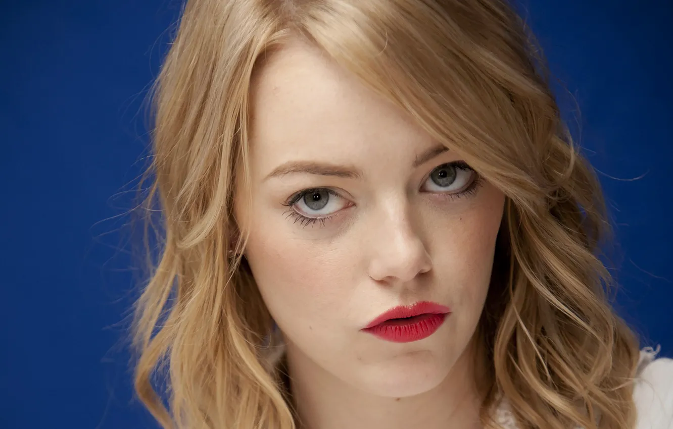 Фото обои взгляд, лицо, актриса, Emma Stone, Эмма Стоун