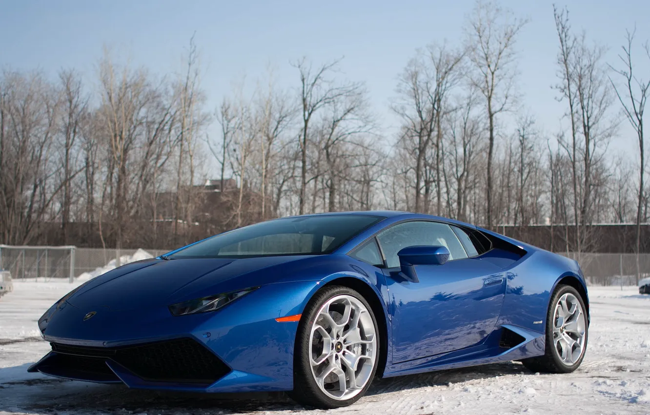 Фото обои Lamborghini, Blue, Huracan