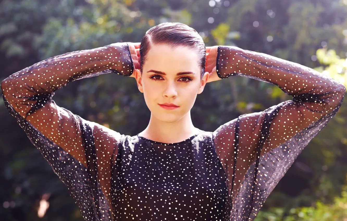 Фото обои макияж, актриса, Эмма Уотсон, Emma Watson, model, hair, фотомодель, actress