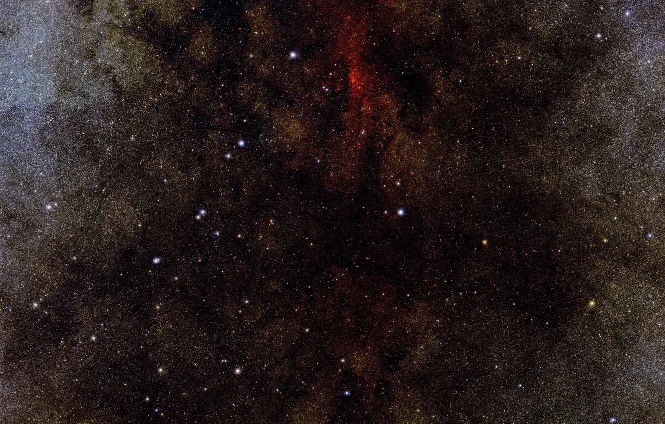 Фото обои Stars, Constellation of Sagittarius, VISTA, The Archer, Galactic Centre, Y-J-Ks filters, One million stars, Near-infrared