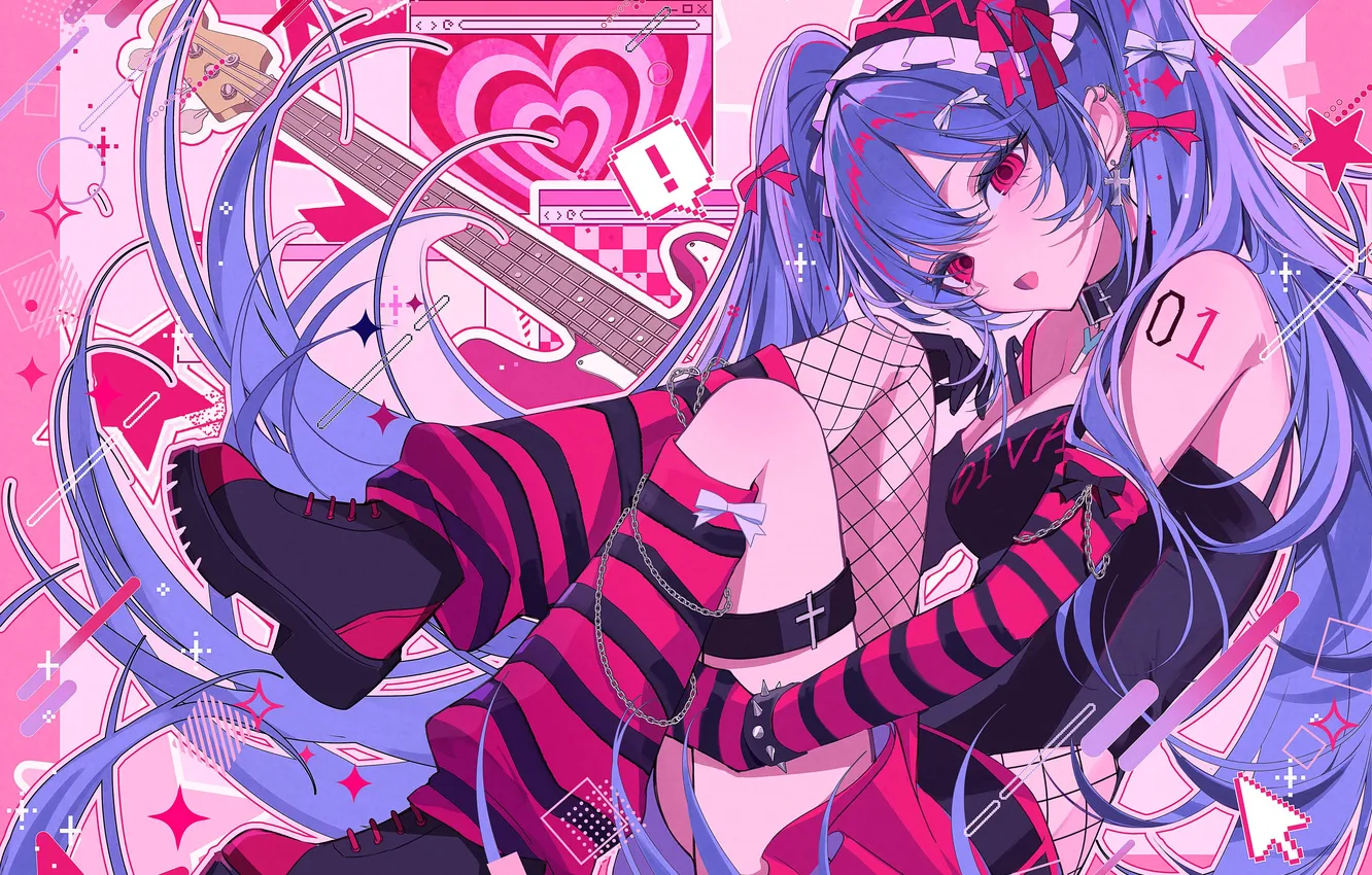 Фото обои аниме, Hatsune Miku, Vocaloid, Хацунэ Мику, anime, anime girls, аниме девушки, Crypton Future Media