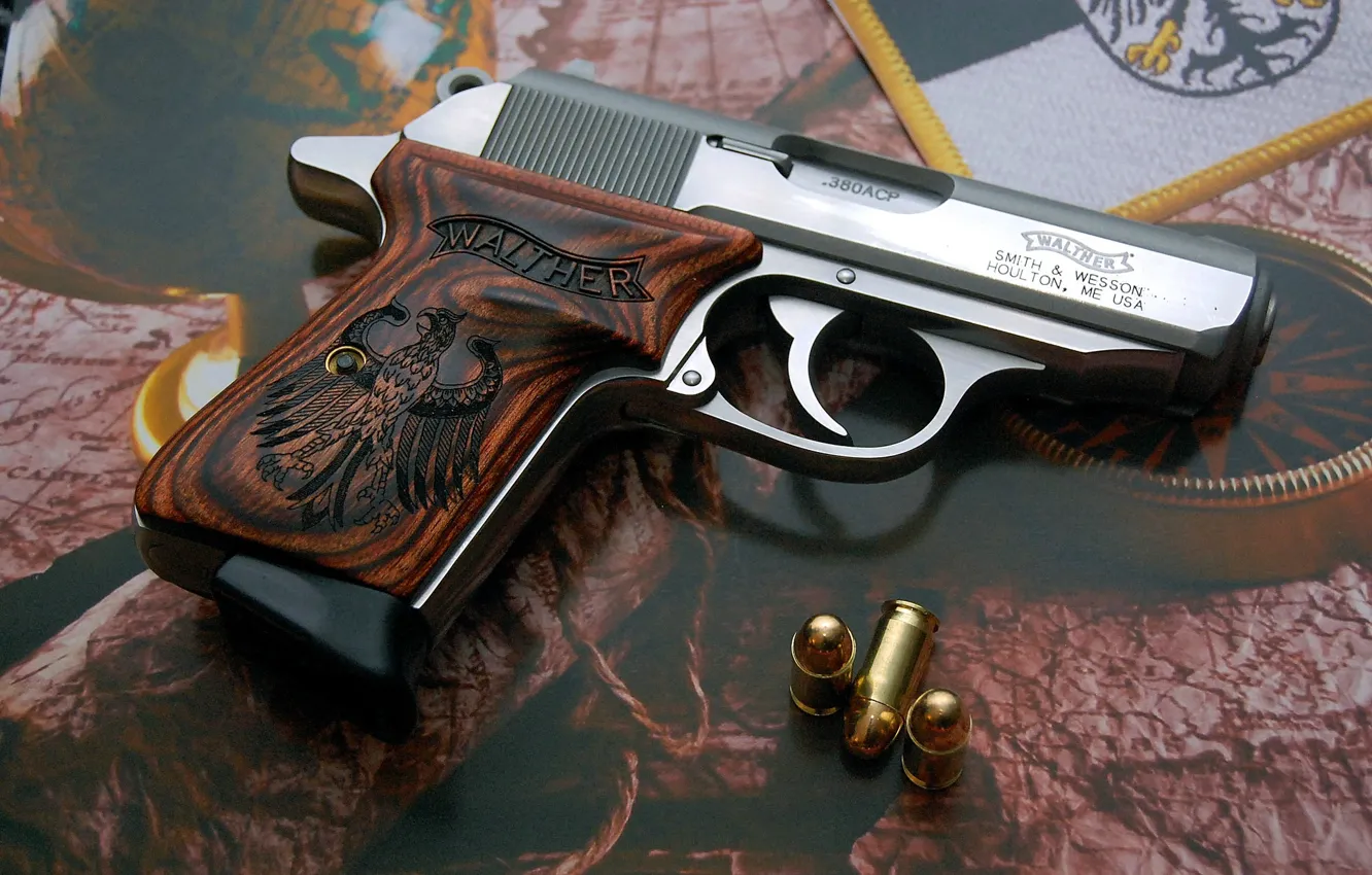 Фото обои пистолет, оружие, Walther, самозарядный, PPK/S