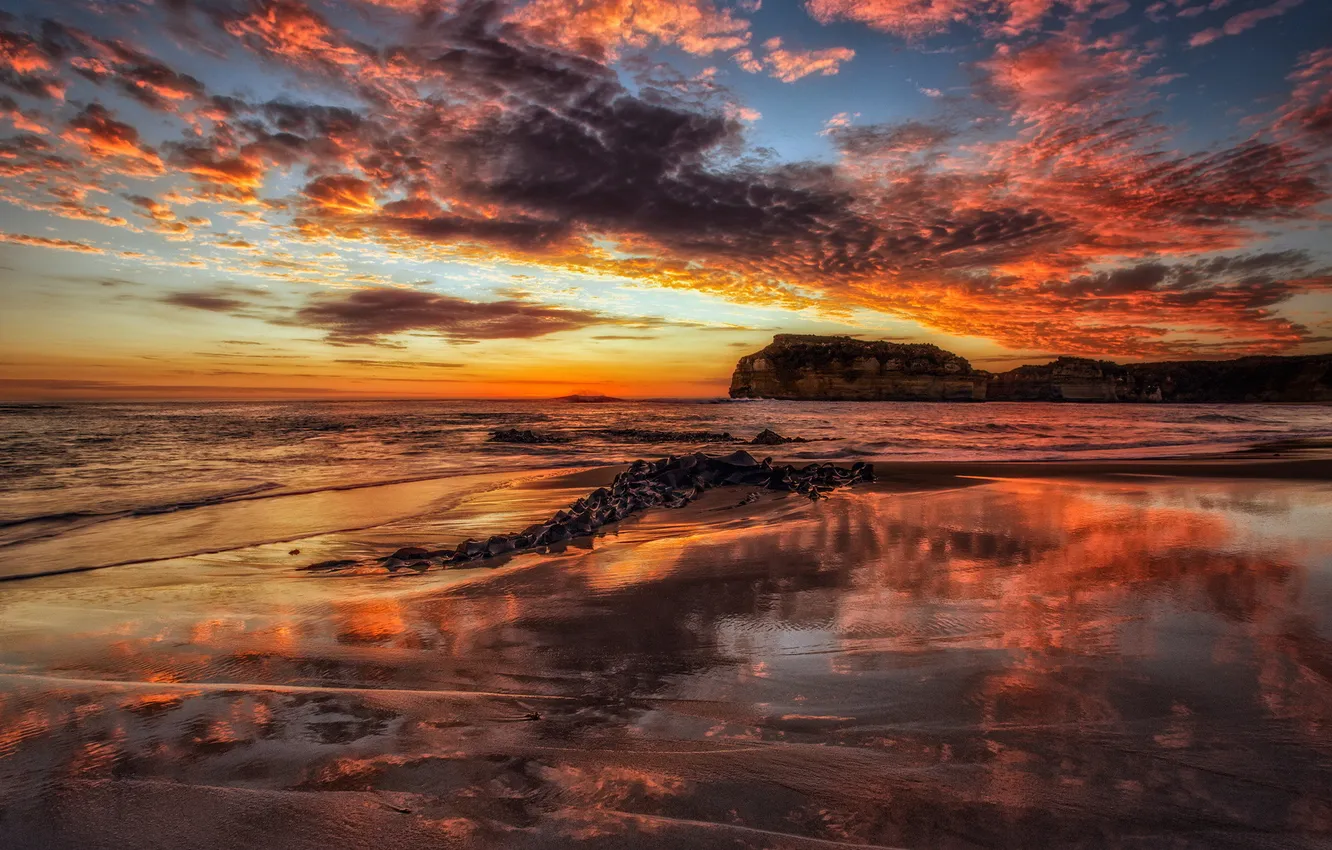 Фото обои море, закат, Australia, Victoria, The Cove