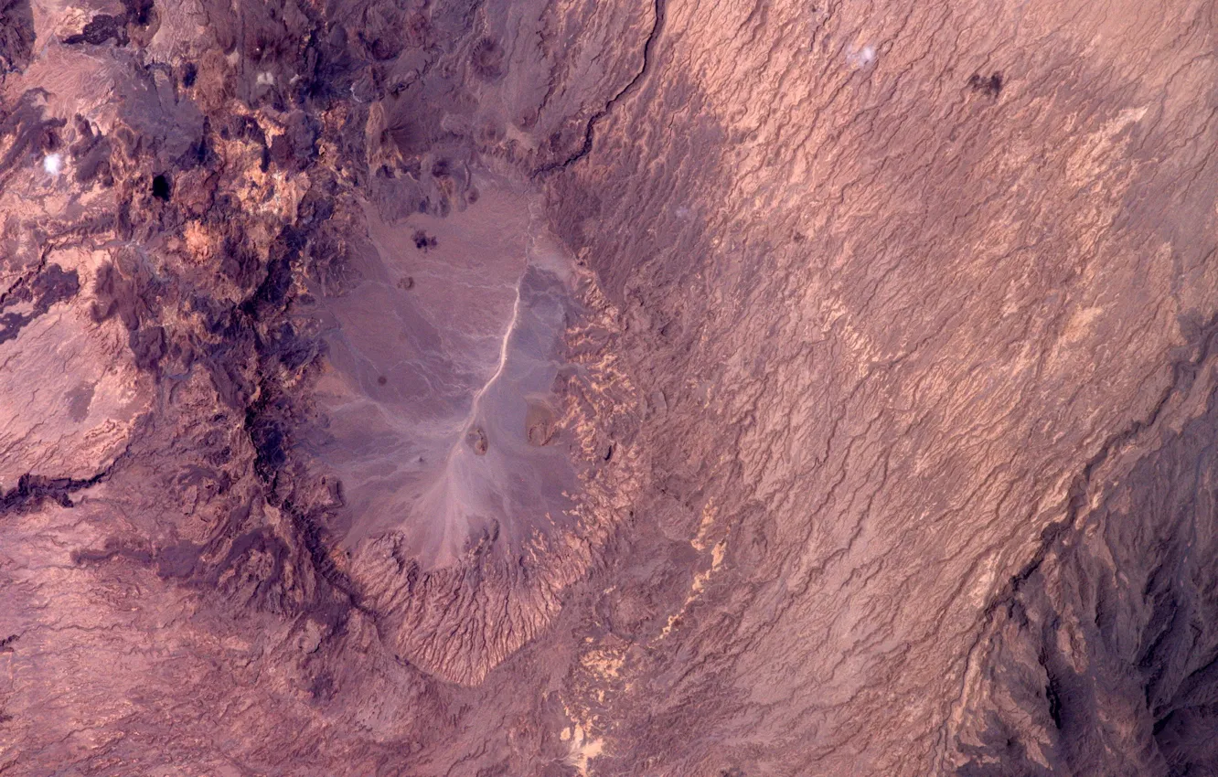 Фото обои Earth from space, Chad, Crater