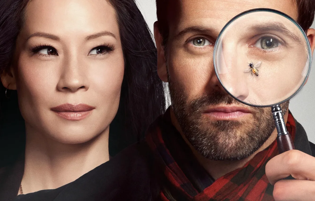 Фото обои сериал, Шерлок Холмс, Джонни Ли Миллер, Lucy Liu, Элементарно, Elementary, Люси Лью, Джоан Ватсон