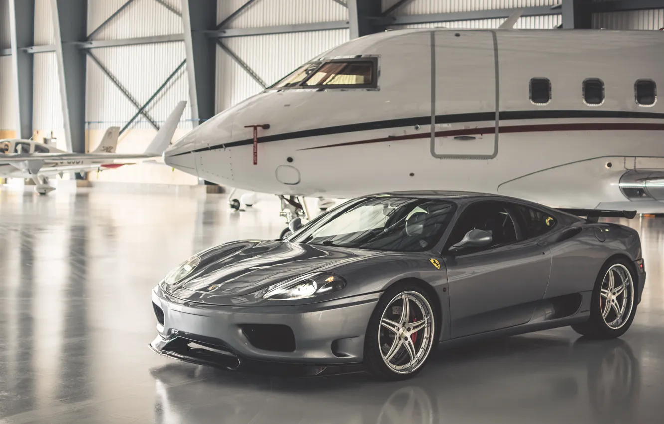 Фото обои Ferrari, 360, Airplane, Modena