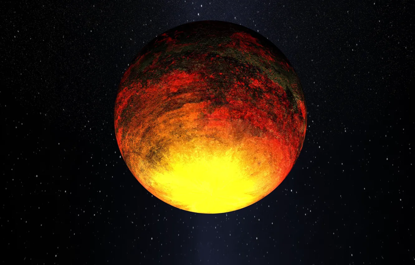 Фото обои космос, звезды, пространство, планета, Kepler-10b