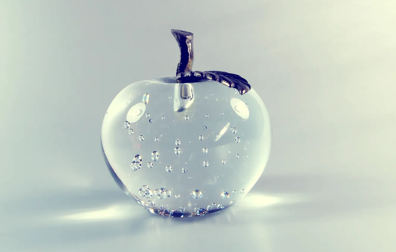 Фото обои яблоко, фигурка, apple. эппл