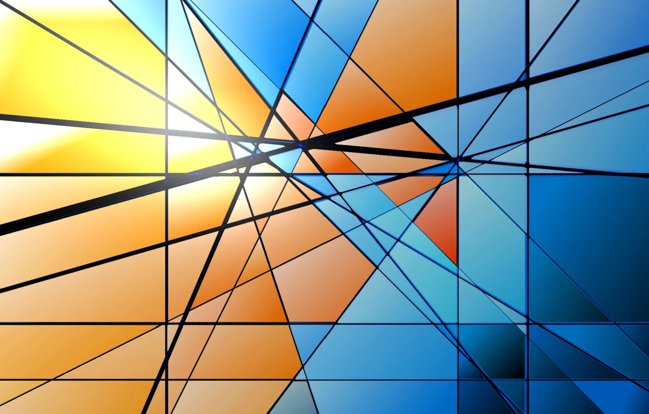 Фото обои линии, краски, цвет, треугольник
