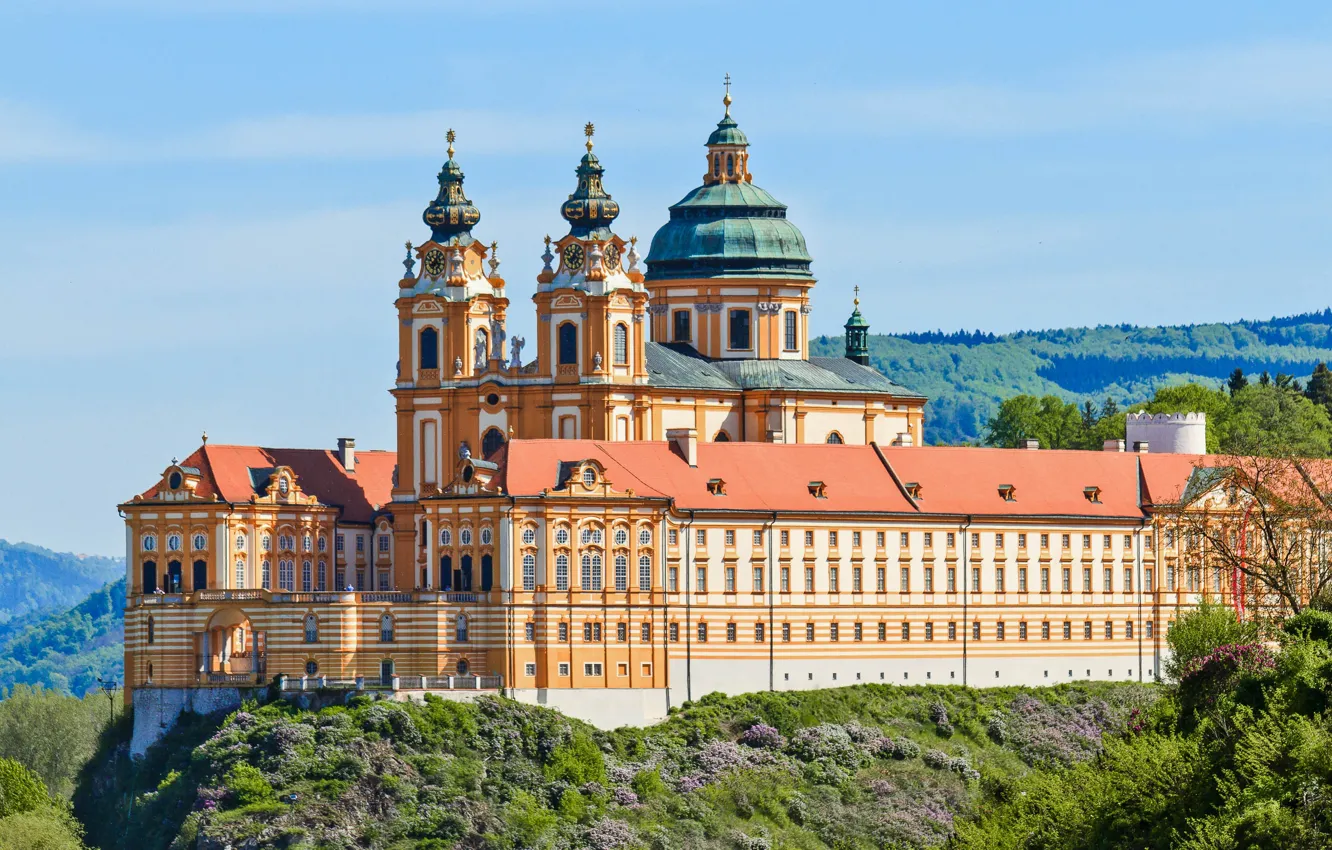 Фото обои здание, Австрия, монастырь, Мельк