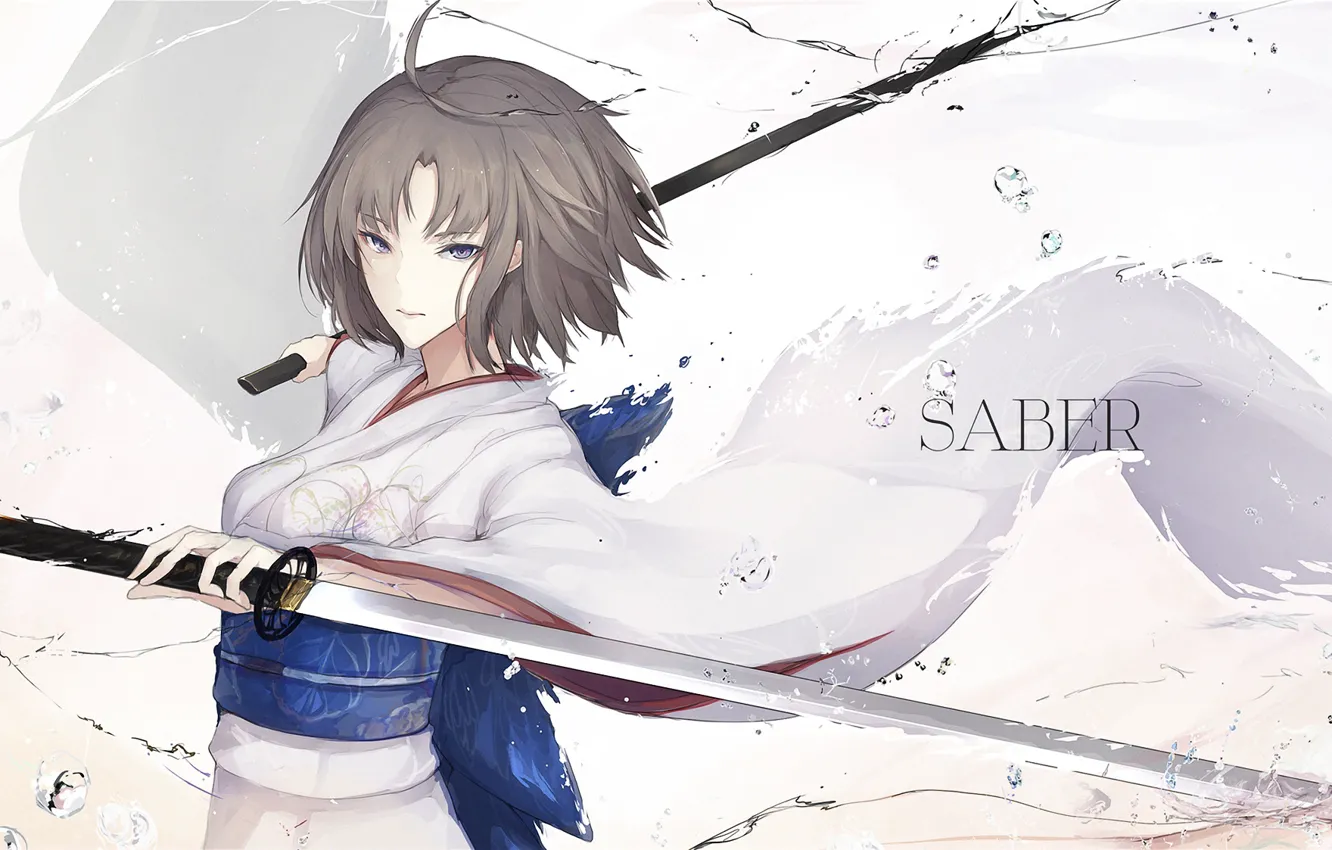 Фото обои девушка, меч, Сейбер, Fate / Grand Order, Судьба великая кампания