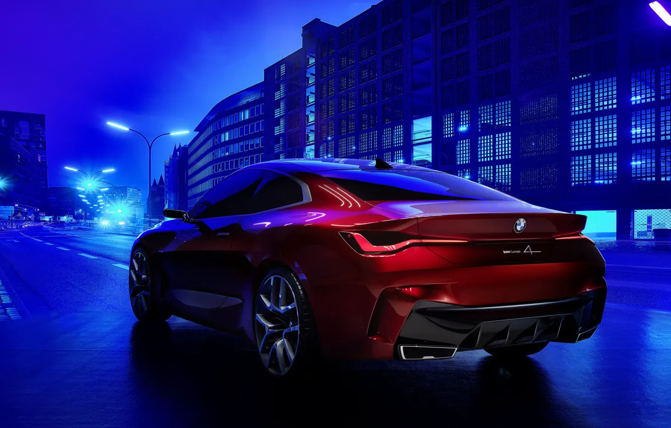 Фото обои Concept, BMW, красная, rad, BMW Concept 4, BMW Concept