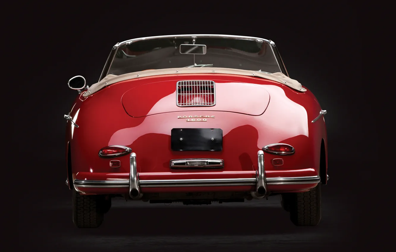 Фото обои Porsche, rear, 1959, 356, Porsche 356A 1600 Convertible D