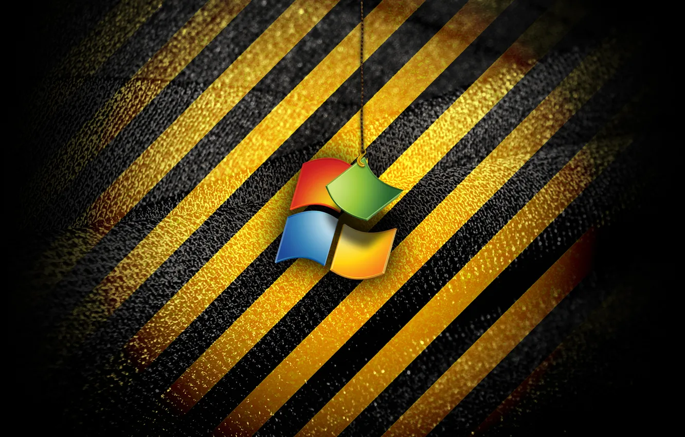 Фото обои компьютер, полосы, цвет, логотип, ткань, эмблема, windows, объем