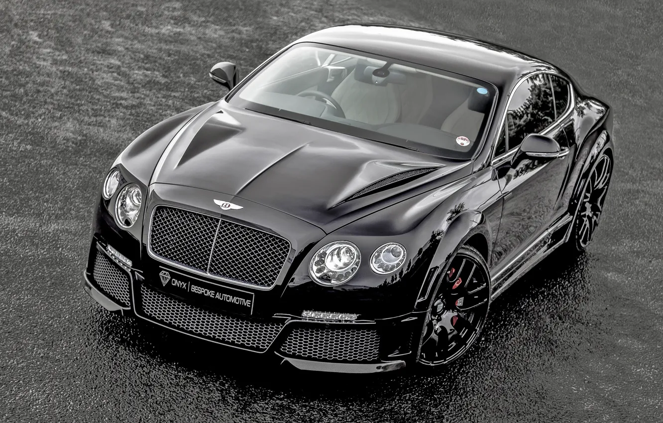 Фото обои Bentley, Continental, Front, Black, Tuning, ONYX