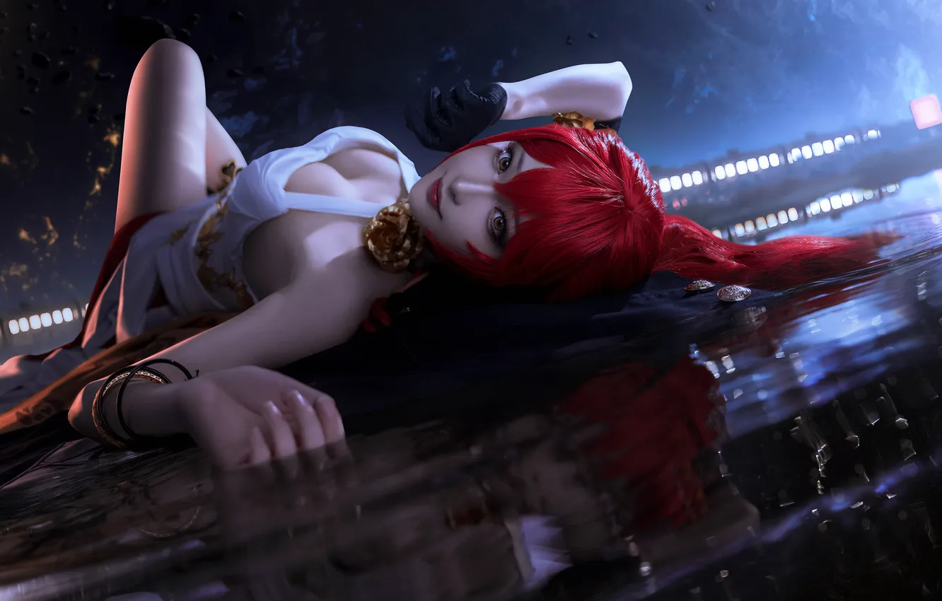 Фото обои Asian, dress, cosplay, Honkai, Star Rail, nangongOVO, Himeko (Honkai Star Rail)
