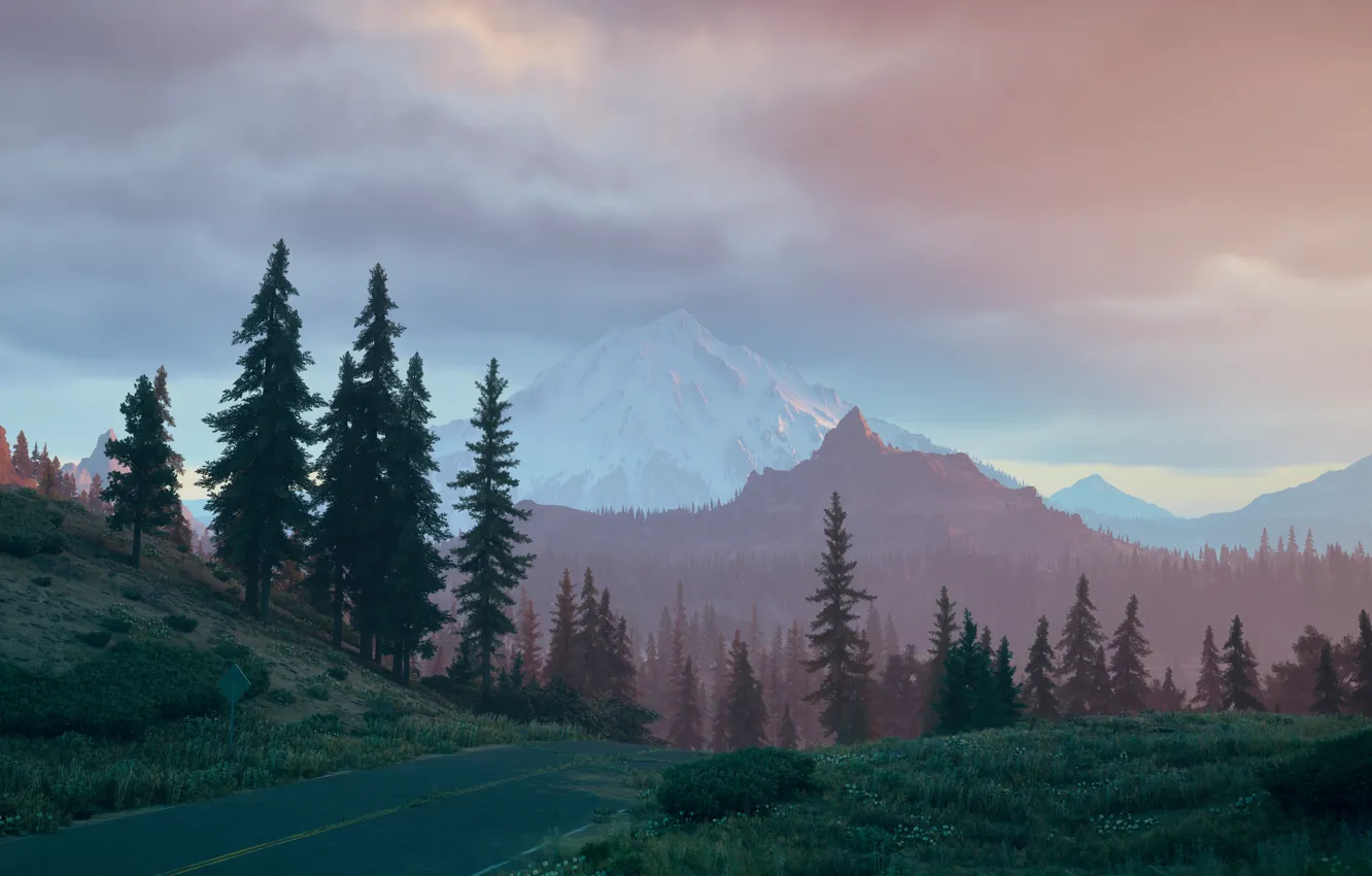 Фото обои Дорога, Горы, Days Gone