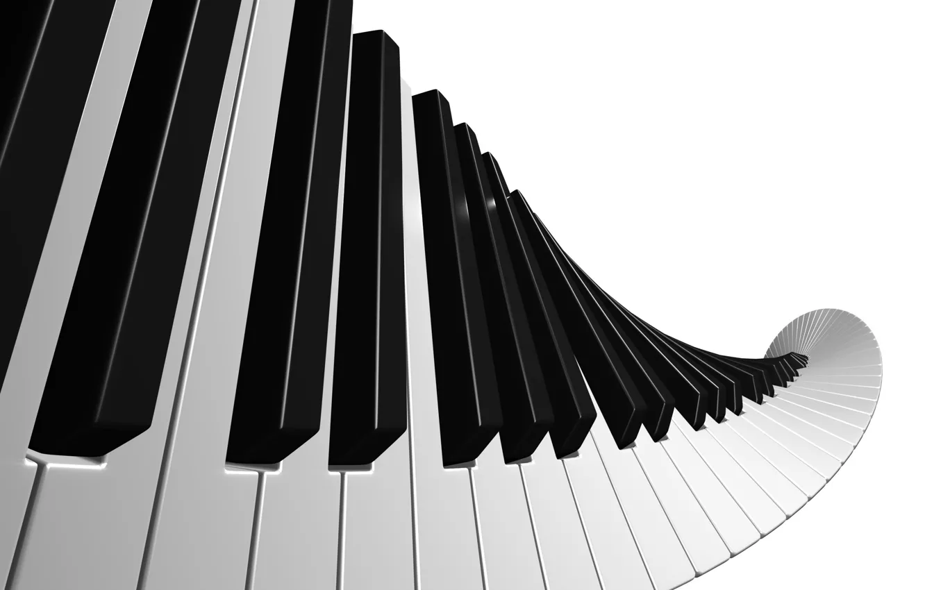 Фото обои белый, чёрный, клавиши, piano музыка