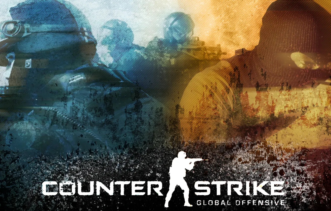 Фото обои Война, Солдаты, Надпись, Оружие, Логотип, Мужчины, Counter Strike, Название