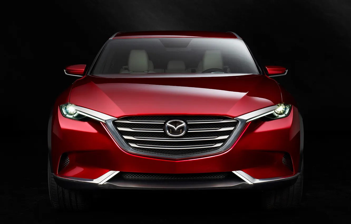 Фото обои Concept, морда, концепт, Mazda, мазда, кроссовер, 2015, коеру