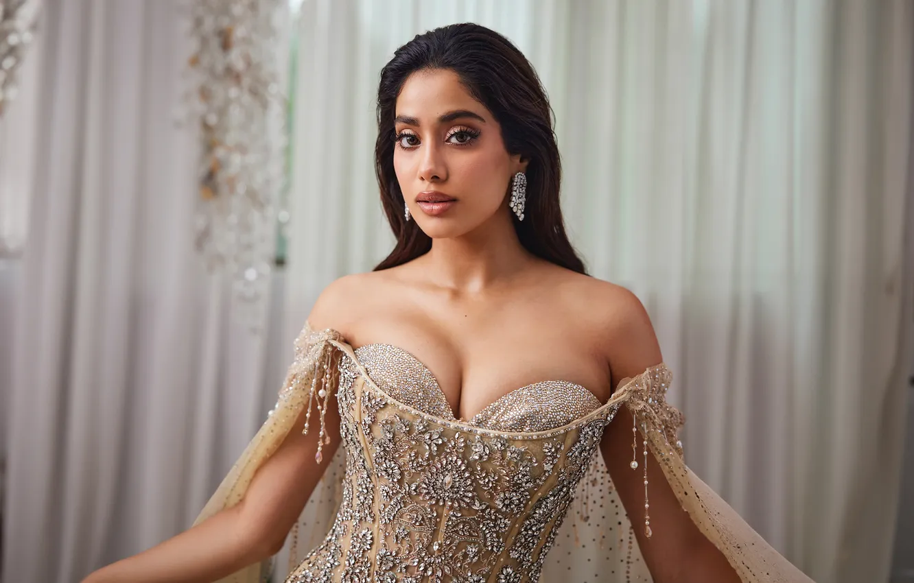 Фото обои Traditional, Indian actress, Janhvi Kapoor