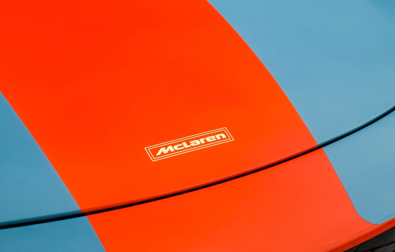 Фото обои McLaren, эмблема, 2018, MSO, 675LT, Gulf Racing
