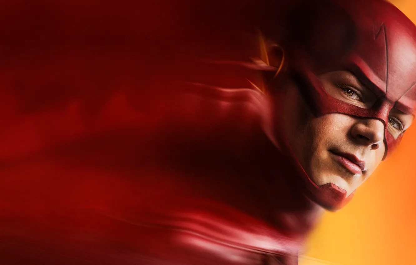 Фото обои лицо, маска, супергерой, the flash, barry allen