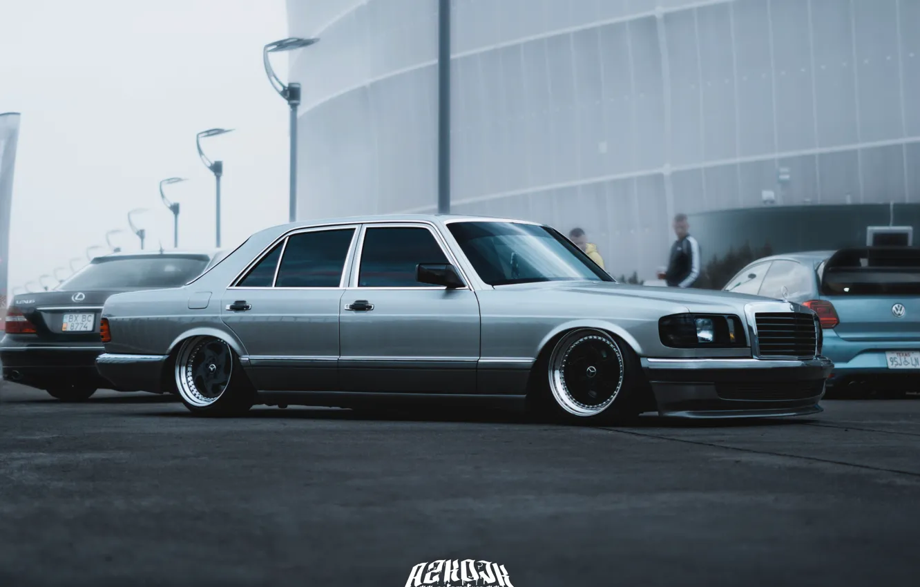 Фото обои mercedes, static, stance, w126, lowdaily, lowcars