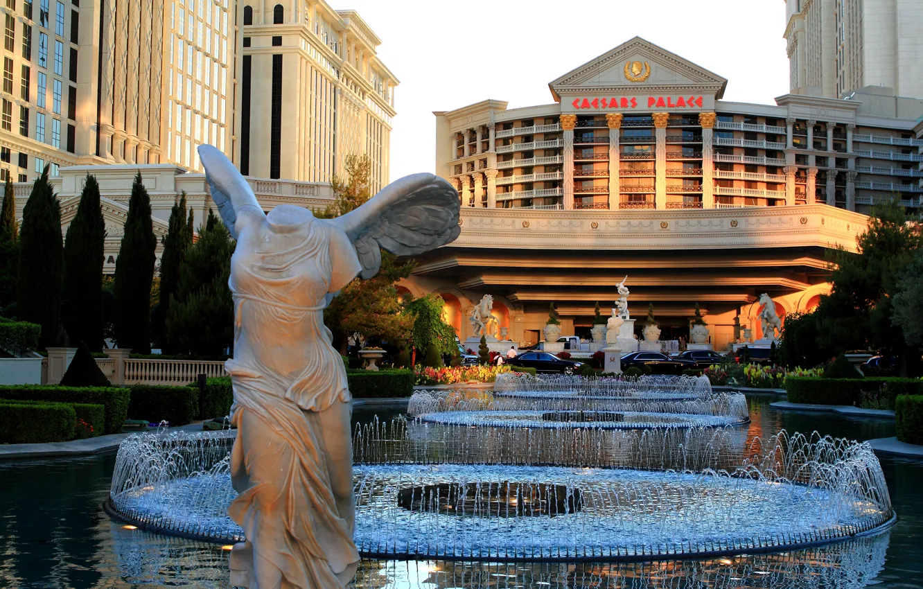 Фото обои Фонтан, City, USA, США, Лас Вегас, Caesars Palace, Las Vegas, Fountain