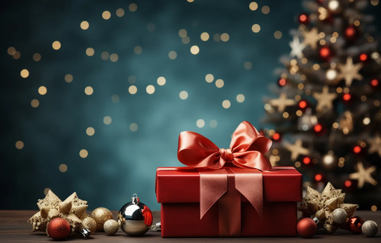 Фото обои елка, Рождество, подарки, Новый год, Christmas, tree, decoration, gift boxes