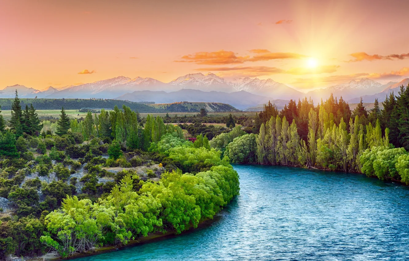 Фото обои Nature, Landscape, River, Trees