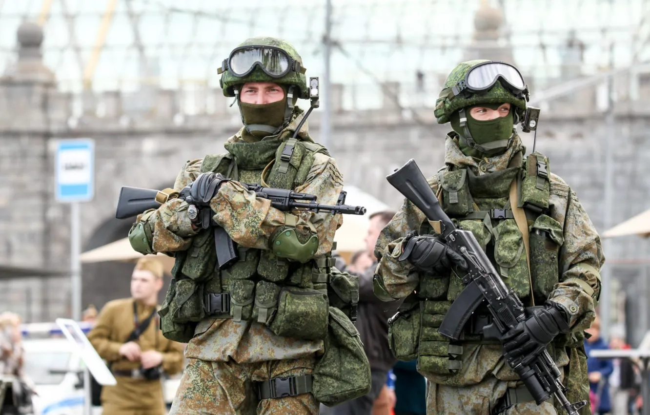 Фото обои армия, солдаты, Россия, АК-74М